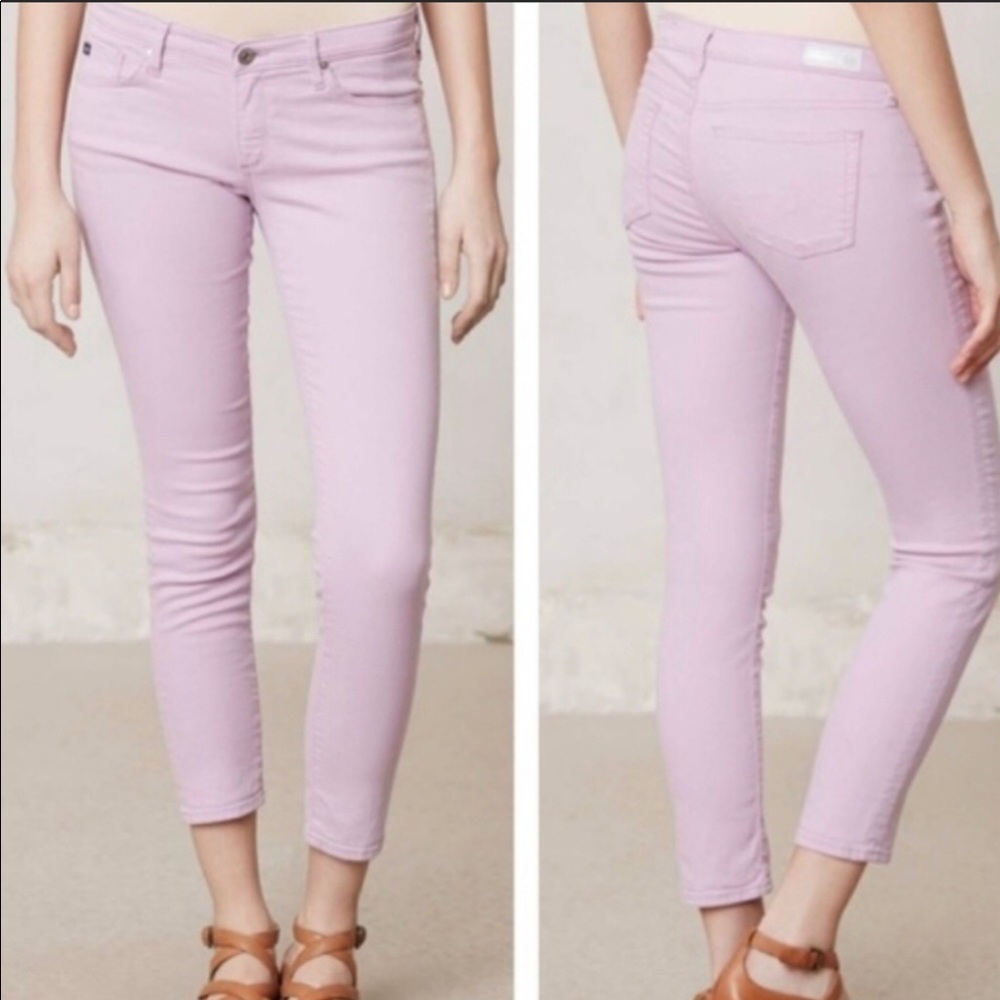 AG Adriano Goldschmied The Stevie Ankle blush pink jeans - Picture 14 of 15